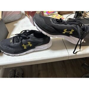 UNDER ARMOUR MEN'S CHARGED ASSERT 9 RUNNING‎ SHOE BLACK GOLD SIZE 12